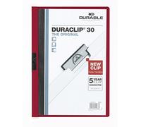 Durable Duraclip 2200/31 - Archivador para 1 a 30 hojas A4, color rojo oscuro