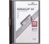 Durable Duraclip - Carpeta, 60 hojas, A4, color negro