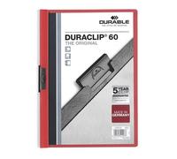 Durable Duraclip Portafolios rojo A4 para 60 páginas
