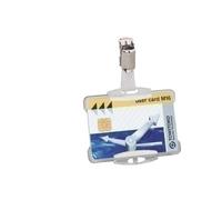DURABLE Funda de distintivo 8118 transparente con pinza, paquete de 25