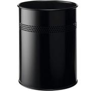 DURABLE Papelera metal 15L circular con perforaciones 30 mm, 330001,