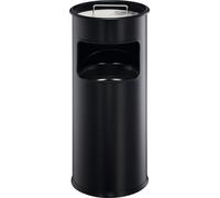 DURABLE Papelera metal 17L circular con cenicero, 333001,