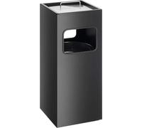 DURABLE Papelera metal 17L cuadradacon cenicero, 333101,