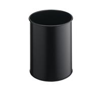 Durable · Papelera Metálica · 15L · Diseño Liso · Color Negro