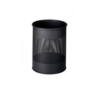 Durable · Papelera Metálica Perforada · 15L · Color Negro