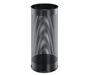Durable Paragüero redondo de acero inoxidable negro 28,5l