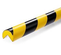 Durable Perfil de protección de esquinas C25R, autoadhesivo, 1 m, paquete de 5, amarillo/negro, 1100130