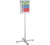 Durable Soporte de información OUTDOOR A3, incl. 2 bolsillos magnéticos impermeables, resistente a la intemperie y estabilizado UV, antracita/gris, 502957