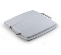 Durable Tapa ecológica para cubo de basura Durabin 90 Lite, certificado Blue Angel, de plástico reciclado, paquete de 6, color gris