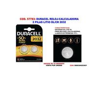 Duracell reloj-calculadora 2 pilas litio dl-cr 2032