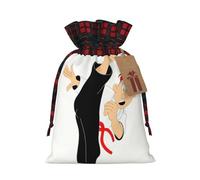 DURAGS Bolsas de regalo de karate de dibujos animados, con textura rústica, prácticas bolsas de regalo de Navidad y vacaciones