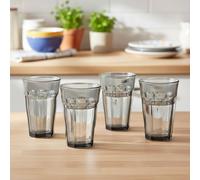 Duralex Set 4 Vasos Vidrio Templado 36 pilables, Pack Vasos Cocina Resistentes para Agua Zumo Refresco, Uso Diario, Colores Surtidos Colección Picardie
