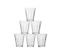 DURALEX | Set 6 Vasos de Chupito 90 ml Picardie Transparente, Vasos Pequeños de Vidrio con Relieve para Licor y Degustación, Aptos Lavavajillas y Microondas, Set para Cocina y Hogar