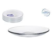 Duralex Set de 6 Platos de Postre Gigogne Transparentes 13,4 cm