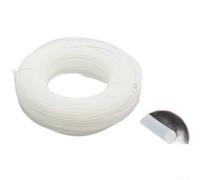 Durashmall Cuerda de corte de alambre de acero de 3.0 mm, cuerda de nailon resistente para cortacésped, repuesto de carrete de césped, accesorios de herramientas de jardín de larga duración (C)