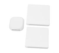 Durashmall Interruptor de control remoto inalámbrico RF433MHz 1, 2, 3 bandas, botón pulsador, controlador de luz de pared con función de código de aprendizaje, protección impermeable para el hogar