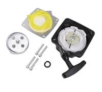 Durashmall Kit de inicio de placa de tracción para cortadores de cepillo y cortadoras de césped, piezas de repuesto de metal y plástico con tornillos de garra, arandela y tubo de combustible para un