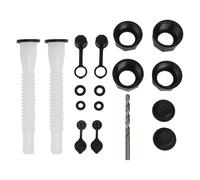 Durashmall Kit de repuesto de boquilla de gas flexible con diseño a prueba de derrames para la mayoría de latas de gas, accesorios de plástico blanco y negro, instalación completa