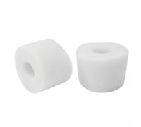 Durashmall Paquete de 2 esponjas de filtro de espuma reutilizables lavables para Intex S1 tipo para bombas de filtro 28604 29000, cartucho de esponja blanca de 4.2 x 2.9 pulgadas con agujero central
