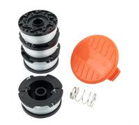 Durashmall Paquete de 4 bobinas de recortadora de césped con tapa de repuesto para Black and Decker AF100 GL280 GL301 GL425 GL430 GL545 GL555 GLC13 GLC2500 ST5530 STC1820