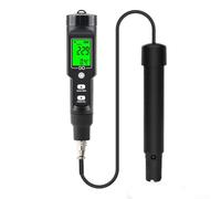 Durashmall Probador de oxígeno disuelto de calidad del agua con solución de llenado de electrodos, calibración automática, pantalla retroiluminada, IP67, impermeable, medición de 0.0-40 mg/L con sonda