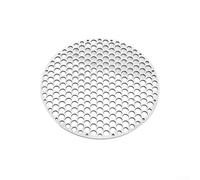 Durashmall Red de malla redonda de acero inoxidable para barbacoa, parrillas de gas, horno, rejilla sin alambre para carne, pescado, verduras, camarones, huevos, panqueques, 18 cm a 28 cm, plata (20