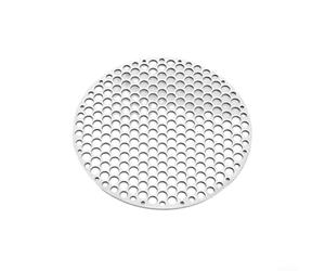Durashmall Red de malla redonda de acero inoxidable para barbacoa, parrillas de gas, horno, rejilla sin alambre para carne, pescado, verduras, camarones, huevos, panqueques, 18 cm a 28 cm, plata (20