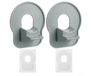 Durashmall Soporte para manguera de piscina, accesorios de piscina, marco de soporte para tuberías y mangueras de 1 pulgada con cinta, para piscinas inflables Intex y comunes, gris (paquete de 2)