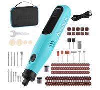 DURATECH Amoladora Inalámbrica de 3,6V, Multiherramienta Recargable de 25000RPM, Herramienta Rotativa con 135 Accesorios, 6 Velocidades Variables, para Cortar, Tallar, Grabar, Perforar