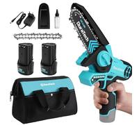 DURATECH Mini Motosierra Inalámbrica 12V con 2 Baterías y Cargador
