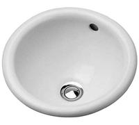 Duravit Architec - Lavabo Bali con rebosadero, diámetro 34 cm, blanco 0473340031