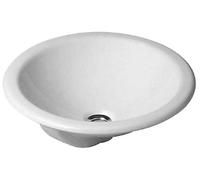 Duravit Architec - Lavabo con rebosadero, diámetro 47 cm, blanco 0468470000