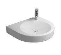 Duravit Architec - Lavabo sin barreras, 58x52 cm, sin rebosadero, orificio para grifo a la derecha, blanco 0443580008