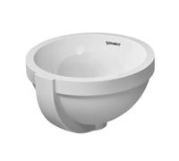 Duravit Architec - Lavabo sin orificio con rebosadero, diámetro 28 cm, blanco: lavabo 0319270000