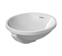 Duravit Architec - Lavabo sobre encimera, diámetro 40 cm, sin orificio para grifería, blanco alpino 0468400000