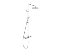 Duravit B.1 conjunto de ducha a pared con termostato con rociador con efecto lluvia cromo B14280008010