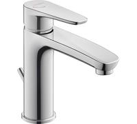 Duravit B.1 Mezclador monomando de lavabo M, FreshStart, Minusflow, proyección 139mm, con juego de desagüe, B11023001010