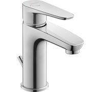 Duravit B.1 Mezclador monomando de lavabo S, FreshStart, Minusflow, proyección 101mm, con juego de desagüe, B11013001010