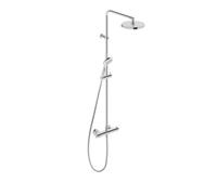 Duravit B.2 conjunto de ducha a pared con termostato con rociador con efecto lluvia cromo B24280008010