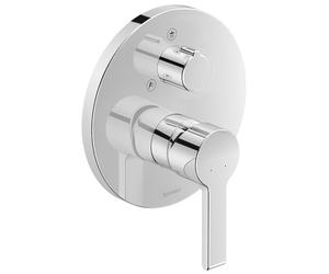 Duravit B.2 Mezclador monomando de ducha empotrado, roseta redonda, 2 consumidores, cambio de ducha manual/cabezal, B24210012010
