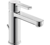 Duravit B.2 Mezclador monomando de lavabo M, FreshStart, Minusflow, proyección 139mm, con juego de desagüe, cromo alto brillo, B21023001010
