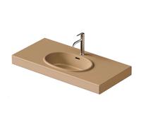 Duravit Balcoon - Lavabo 100x48 cm, con rebosadero, agujero para grifo, con desagüe, DuraShield, terra 241210AM00