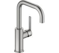 Duravit Balcoon Mezclador monomando de lavabo FreshStart y Minusflow, BA1100002070, Color: acero inoxidable pulido