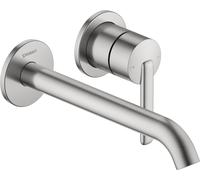 Duravit Balcoon Mezclador monomando de lavabo Minusflow, BA1070004070, Color: acero inoxidable pulido