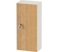 Duravit Blanco Tulipán gabinete de media altura, anchura 400 x profundidad 240mm, 1 parada de la puerta derecha con la manija, WT1323RH5H4, Color: Cuerpo: blanco nórdico alto brillo, frontal: roble na
