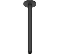 Duravit brazo de ducha conexión a techo, roseta redonda, 300mm, UV0670026046, Color: Negro Mate