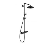 Duravit C.1 - Conjunto de ducha con termostato, negro mate C14280008046