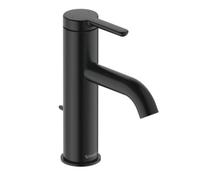 Duravit C.1 - Grifo de lavabo, con desagüe, negro mate C11020001046