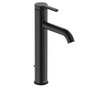 Duravit C.1 - Grifo de lavabo, con desagüe, negro mate C11030001046