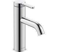 Duravit C.1 mezclador monomando de lavabo M, FreshStart, Minusflow, proyección 113mm, sin juego de desagüe, C11023002010, Color: Cromo alto brillo